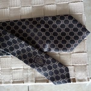 Gucci Monogram "GG" Silk Tie Black with Gold